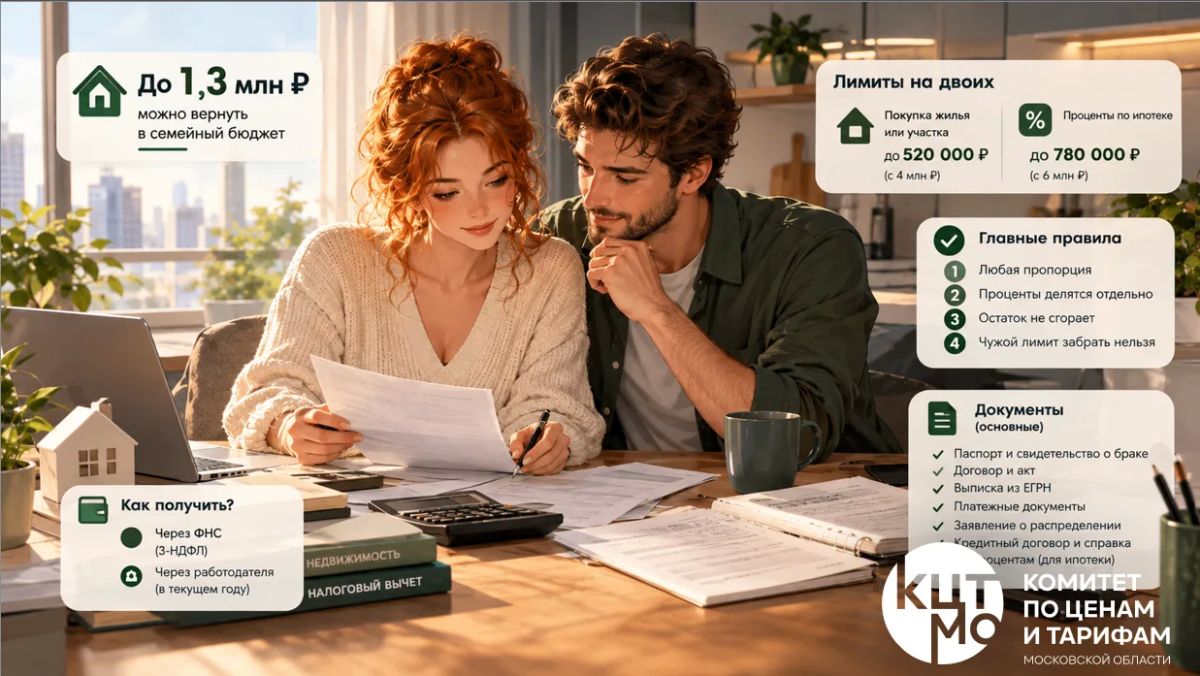 Полезная информация. До 1,3 млн рублей в семейный бюджет: как супругам грамотно поделить налоговый вычет за жилье