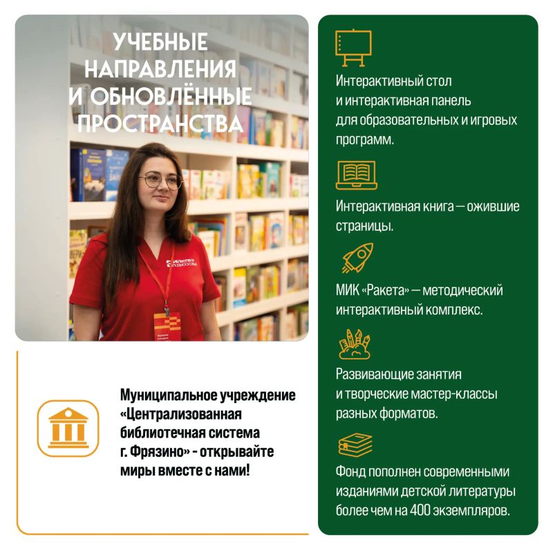 Обновленную детскую библиотеку открыли во Фрязине после ремонта Обновленную детскую библиотеку открыли во Фрязине после ремонта
