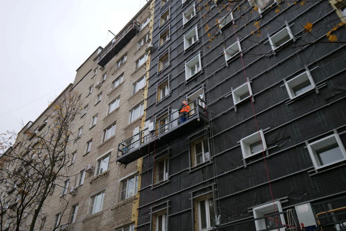 Завершается ремонт фасада МКД в Томилине городского округа Люберцы Завершается ремонт фасада МКД в Томилине городского округа Люберцы