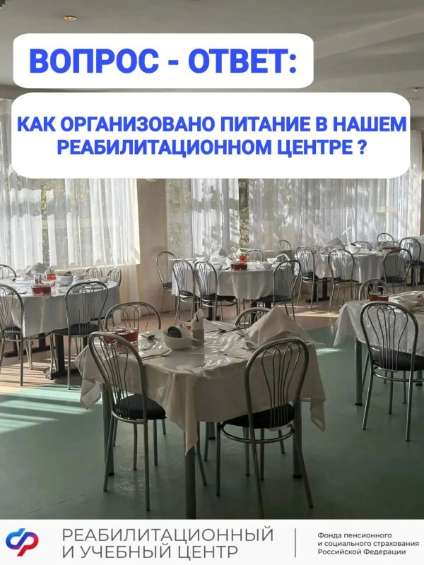 Рубрика «Вопросответ». Вопрос: «Как организовано питание в нашем реабилитационном центре?»