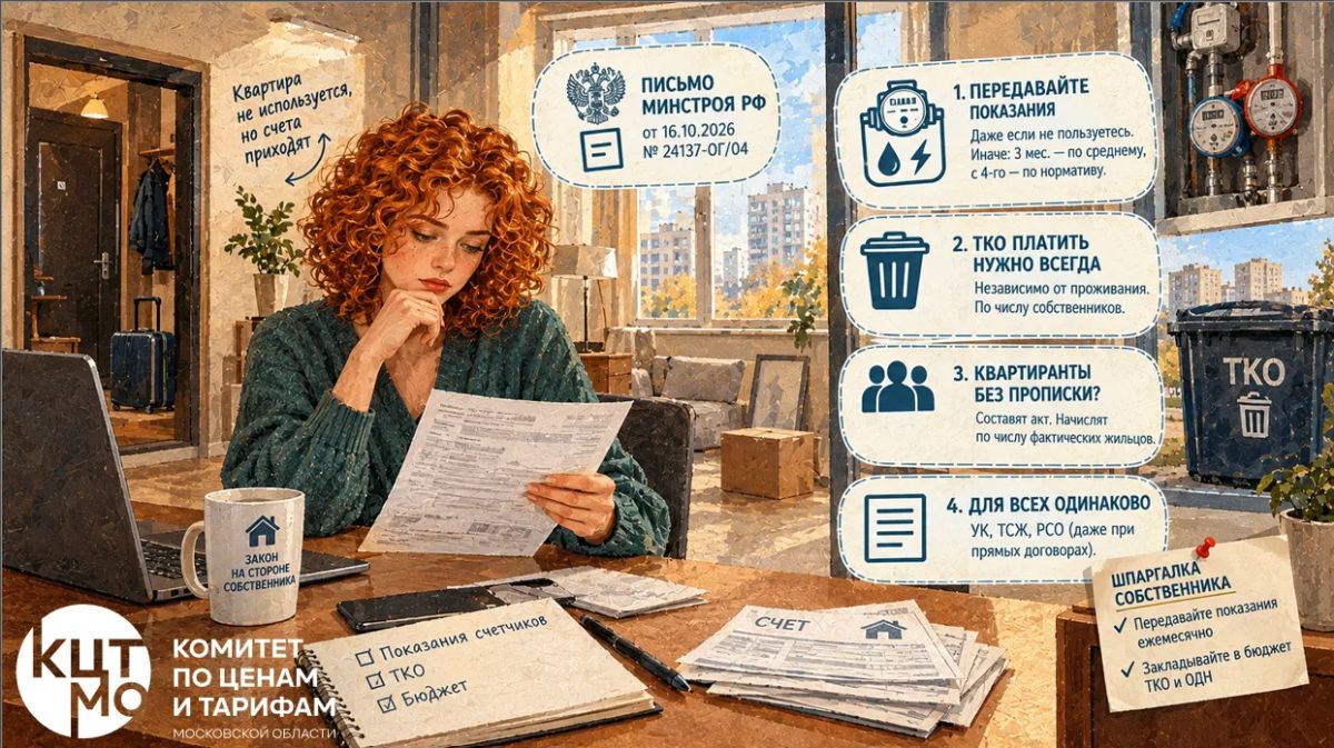 «В квартире никто не живет — почему приходят счета?!» Разбираем свежее письмо Минстроя