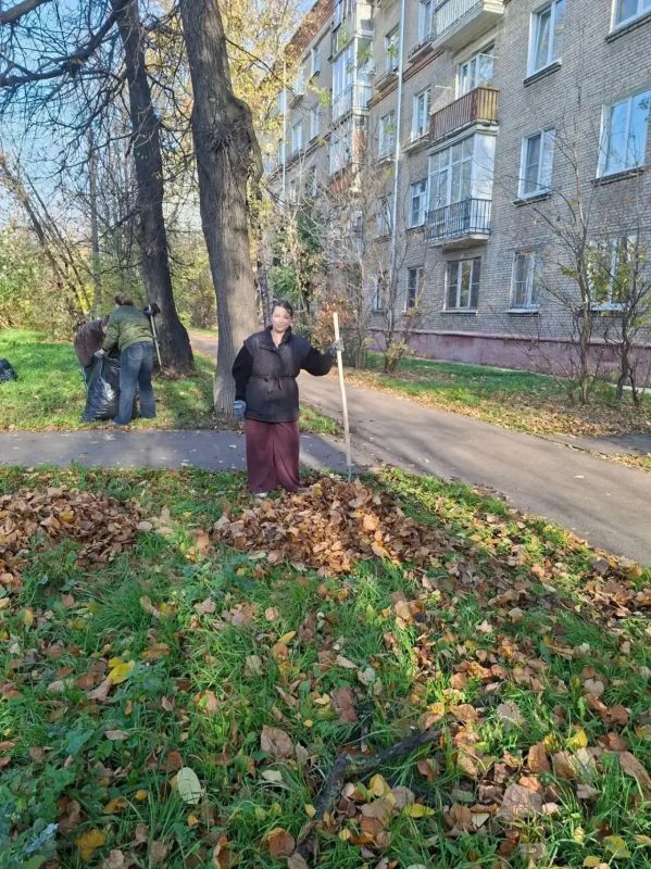 Осенний субботник в «Яблоневом саду» Осенний субботник в «Яблоневом саду»